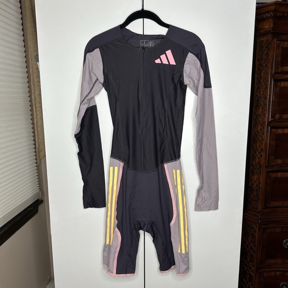 Adidas Pro Elite Team LS Speedsuit Running Mens Size Small Purple IN1130 NEW - Picture 1 of 3